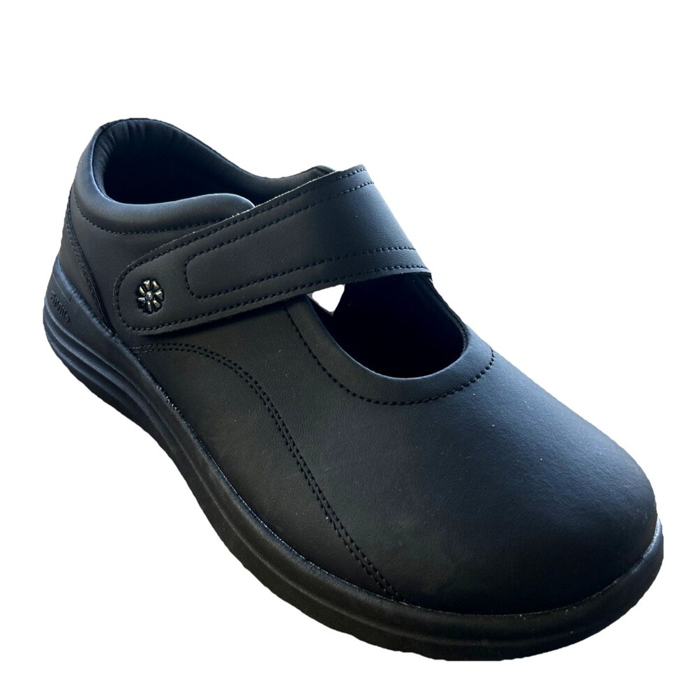 FitVille Marca Women's  9.5EW Mary Jane Diabetic Orthopedic Black  Walking Shoes